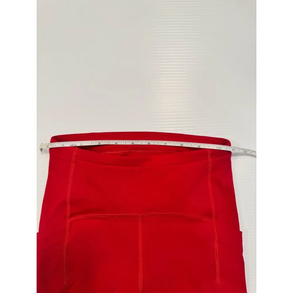 Lululemon Swift Speed High Rise Crop 21" Leggings 2 Dark Red Run Pockets Pilates - Picture 13 of 16